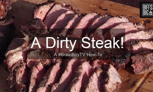 How to Braai a Dirty Steak – aka Caveman Steak